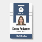 Badge Marine | Code photo de l'employé Insigne de sécuri (Avant)