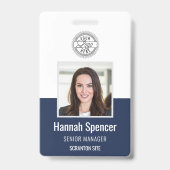 Badge Marine | ID photo de l'employé Sécurité de la soci (Front)