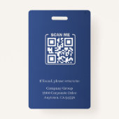 Badge Marine | ID photo de l'employé Sécurité de la soci (Dos)