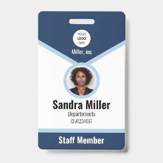 Badge Marine | Photo ID personnalisé pour employés avec