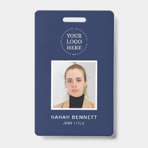 Badge Marine Professionnel Employé Bureau Photo ID Compa