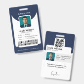 Badge Marine | Sécurité de l'entreprise - ID employé per (Avant & arrière)