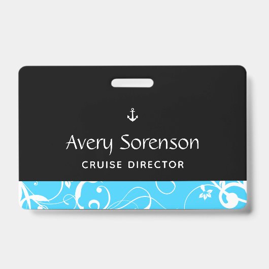 Badge Maritime Anchor Pro Damassé (Avant)