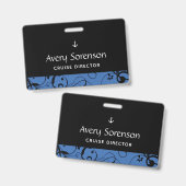 Badge Maritime Ancre Pro Damask (Avant & arrière)