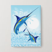 Badge Marlin Bleu Jaillissant de l'Océan (Recto)