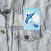 Badge Marlin Bleu Jaillissant de l'Océan (Insitu)