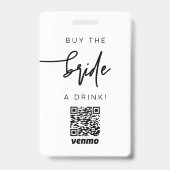 Badge MARLO Contemporary Acheter la mariée boire un verr (Front)