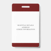 Badge Maroon Registered Nurse Photo ID (Dos)