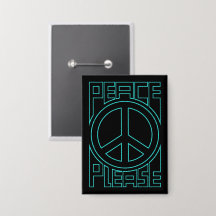 Marquage de lettres en turquoise Peace Please