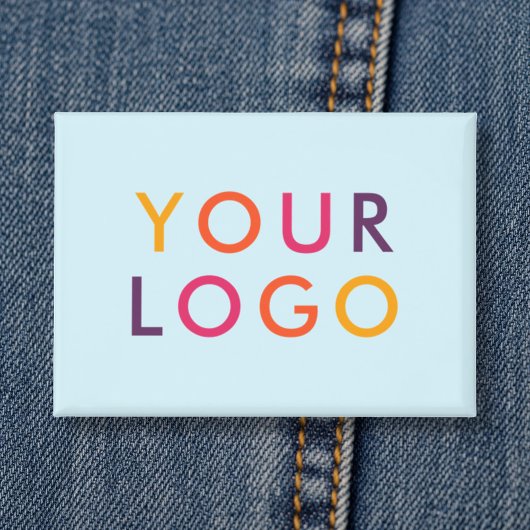 Badge Marque de logo d'entreprise bleu clair