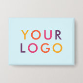 Badge Marque de logo d'entreprise bleu clair (Recto)