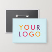 Badge Marque de logo d'entreprise bleu clair (Recto/Verso)