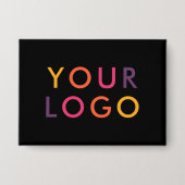 Badge Marque de logo d'entreprise Noir (Recto)