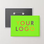 Badge Marque de logo d'entreprise Vert vibrant (Recto/Verso)