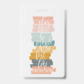 Badge Marque-page de citation inspirante (Avant)