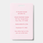 Badge Marque Rose Soft Glam (Arrière)