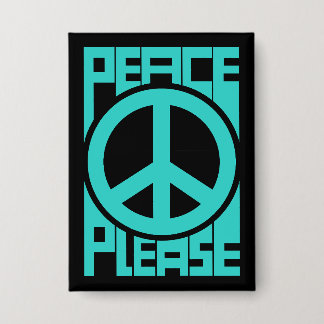 Badge Marque Turquoise Peace Please