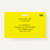 BADGE MARQUE VÉRIFIÉE JAUNE CLAIR ET MODERNE (Dos)