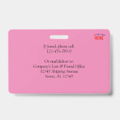 BADGE MARQUE VÉRIFIÉE ROSE CHAUD CUTTE MODERNE SUR MESUR (Arrière)