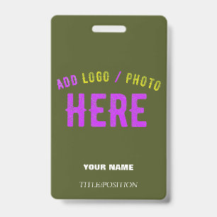 BADGE MARQUE VERIFIEE VERT ARMEE PERSONNALISEE MODERNE E