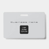Badge Marron Affaires Moderne Chic (Arrière)