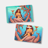 Badge Martini à cheveux longs Mermaid Thunder_Cove (Avant & arrière)