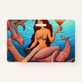 Badge Martini à cheveux longs Mermaid Thunder_Cove (Dos)