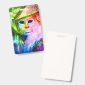 Badge Mascarade colorée (Avant & arrière)