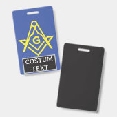 Badge Masonic blue (Avant & arrière)