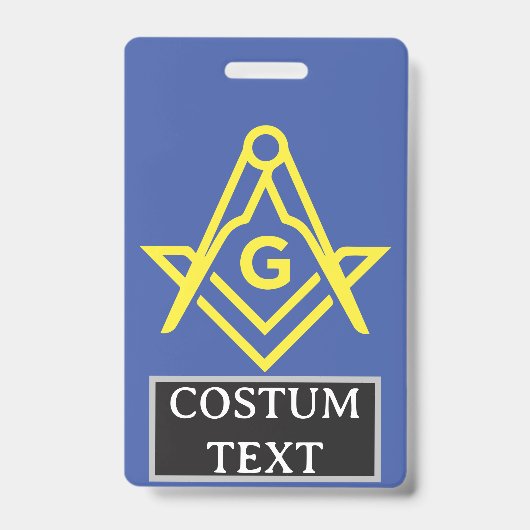 Badge Masonic blue (Avant)