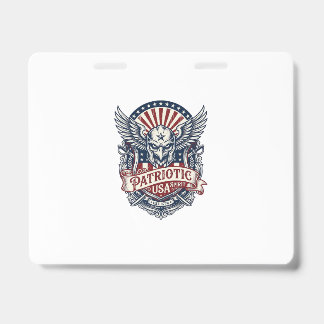 Badge Masque de gardien patriotique inspiré de la libert