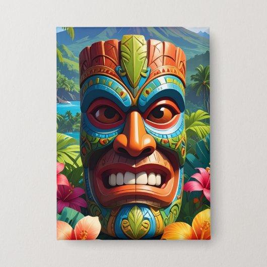 Badge Masque Tiki (Recto)