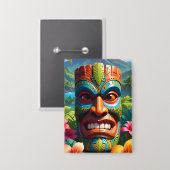 Badge Masque Tiki (Recto/Verso)