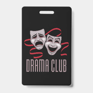 Badge Masques de comédie et de tragédie du club de théât