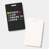 Badge Math Enseignant Math Math Autoriser Happen (Avant & arrière)