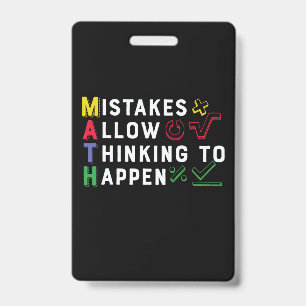 Badge Math Enseignant Math Math Autoriser Happen