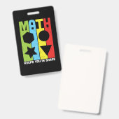 Badge Math Enseignant Math Math vous maintient dans la f (Avant & arrière)