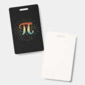 Badge Math Teacher Cute Pi (Avant & arrière)