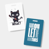 Badge Mauvais Chat - Quoi? (Avant & arrière)