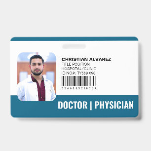 Badge Médecin de l'hôpital personnalisé Océan