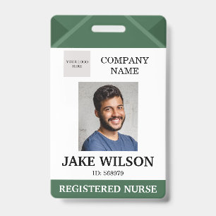 Badge Médecin Infirmière Âgé Soins Sécurité Photo ID