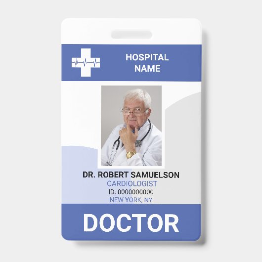 Badge MÉDECIN INFIRMIÈRE Soins de santé (Avant)