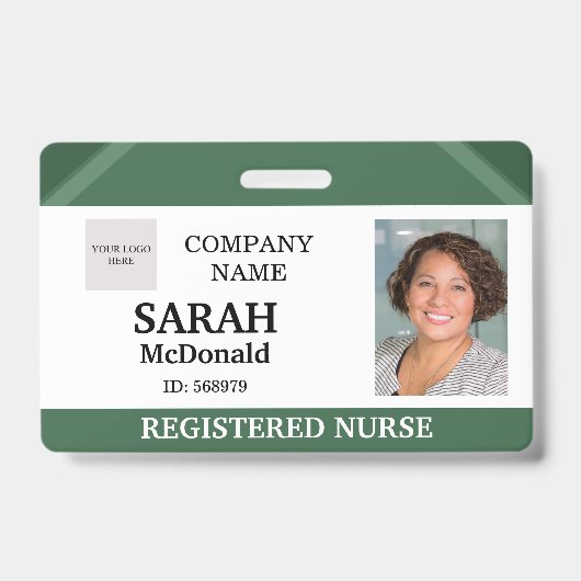 Badge Médecin Médicale Infirmière Soins âgés Code photo (Avant)