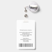 Badge Médecin ou chirurgien ou médecin unique (Arrière avec rétractable)