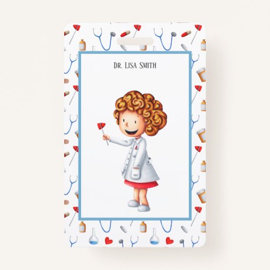 Badge Médecin ou infirmière de la santé personnalisée (Devant)