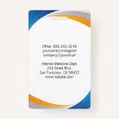 Badge Médecin souriant | Logo des gastroentérologues (Dos)