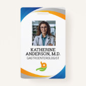 Badge Médecin souriant | Logo des gastroentérologues (Devant)