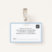 Badge Médecin souriant | Logo santé Médicale (Dos avec clip)