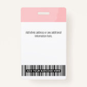 Badge Médecin sur mesure, Infirmière, Aide en santé - ID (Dos)