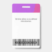 Badge Médecin sur mesure, Infirmière, Aide en santé - ID (Arrière)
